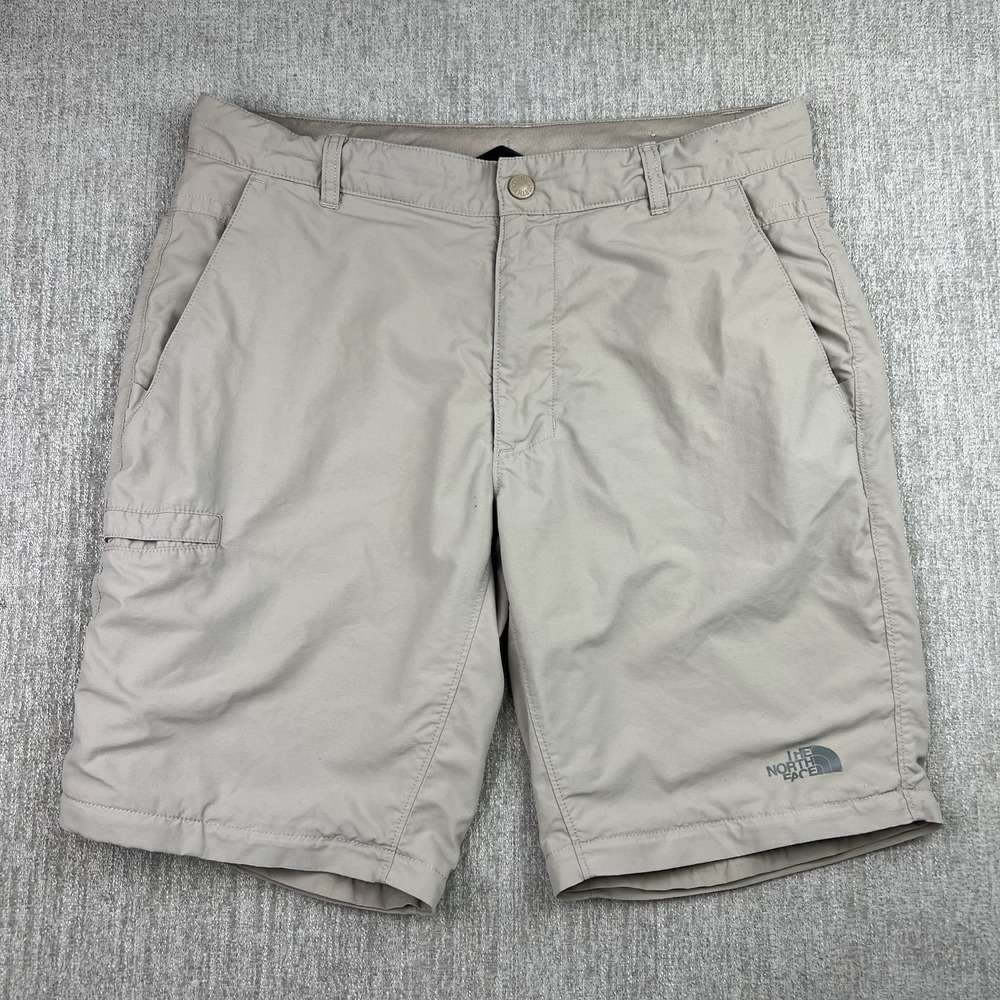 The North Face Paramount Trail Belted Shorts Men's 34 Tan Convertible Zip Off‎